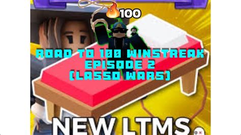 Farming Lasso Wars Until 100 Winstreak Ep 2 Roblox Bedwars Youtube