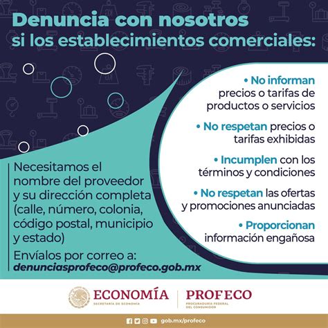 Profeco On Twitter Si Los Establecimientos Comerciales No Cumplen