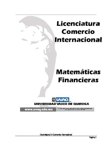 Licenciatura Comercio Internacional Matem Ticas Financieras Pdfcoffee