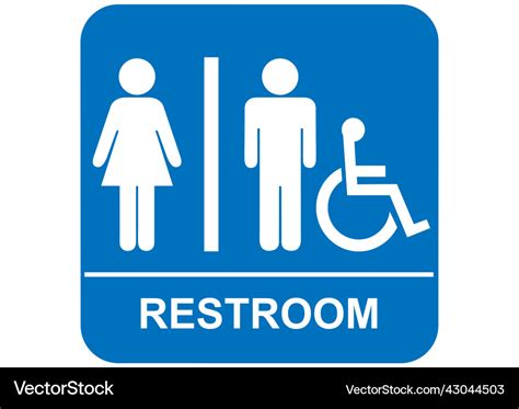 Restroom sign Royalty Free Vector Image - VectorStock