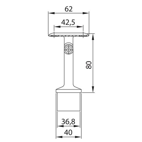 Soporte Ajustable Chapa Plana Para Barandillas Inox