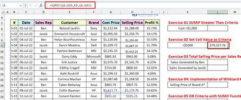 Excel Practice Exercises With SUMIF Function ExcelDemy