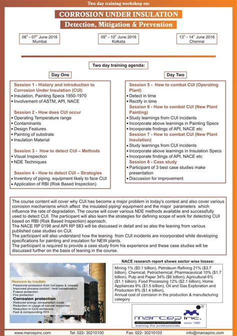 Corrosion under insulation detection, mitigation & prevention training