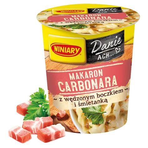 Danie Winiary Makaron Carbonara z wędzonym boczkiem i śmietanką 50 g