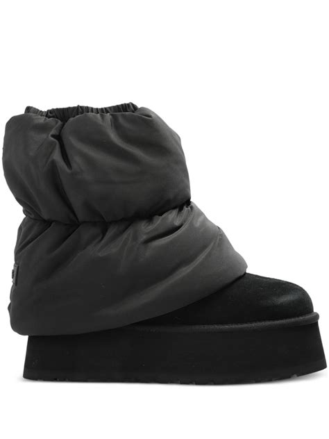 Ugg Classic Mini Dipper Ankle Boots Black Farfetch