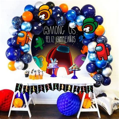 Kit Decoracion Set Globos Cumplea Os Fiesta Tematica Among Us