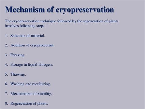 Cryopreservation