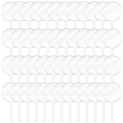 Pieces Inch Round Acrylic Cake Toppers Clear Blank Mini