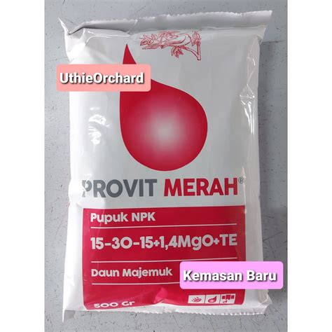 Jual Meroke Provit Merah Pupuk NPK Bunga Kemasan Pabrik 500 Gr Shopee