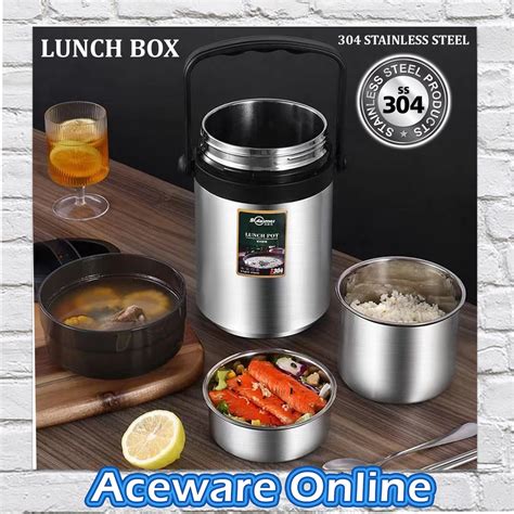 304 Stainless Steel Thermal Heat Insulation Hot Lunch Pot Box Thermos Food Jar Thermal Lunch Box