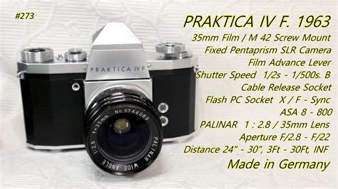 PRAKTICA IV F 1963 1966 YouTube