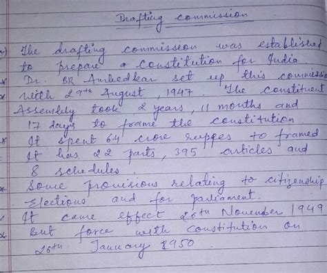 Write A Short Note On Drafting Committee Edurev Class Question