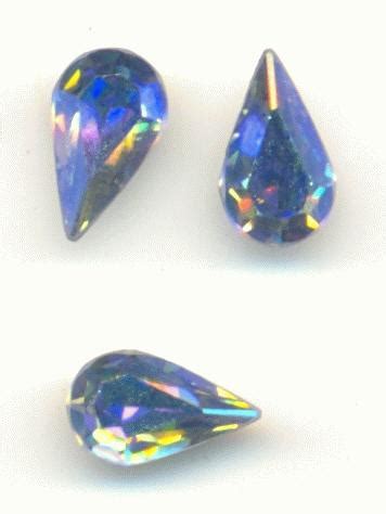 X Mm Swarovski Lt Ab Sapphire Pear Rs