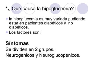 La Hipoglucemia PPT