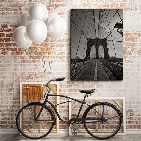 Alu Dibond Mit Silbereffekt Brooklyn Bridge Perspektive Von K L Wall