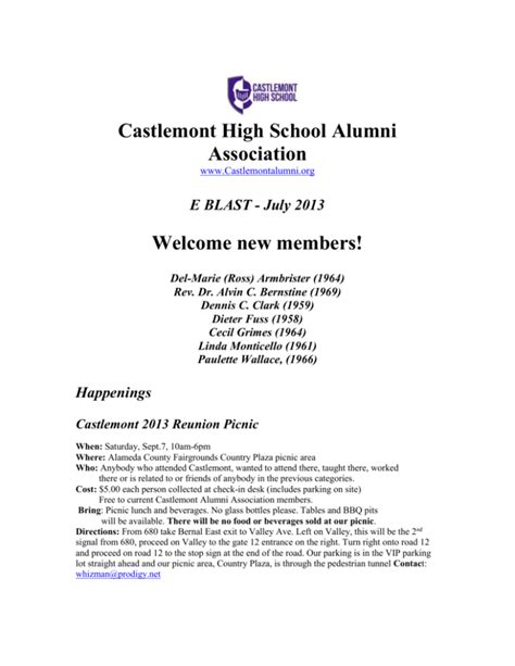 File - Castlemont High School Alumni Association