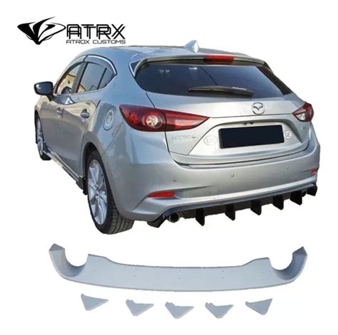 Difusor Faldón Fascia Trasera Israel Mazda 3 Hatchback 14 18 Meses