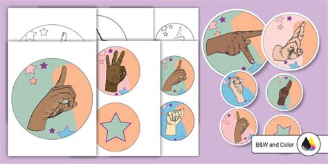 Asl Deaf Proud Handshape Cutouts Hecho Por Educadores