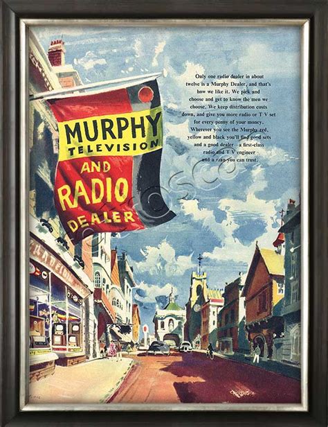 1954 Murphy Television And Radio Dealer Retro Advert Retrofair