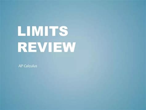 Ppt Limits Review Powerpoint Presentation Free Download Id2708051