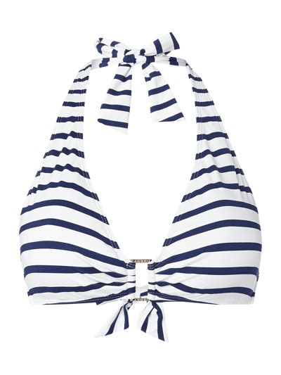 Lauren Ralph Lauren Bikini Oberteil Mit Streifenmuster Blau Online Kaufen