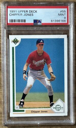 Chipper Jones RC 1991 Upper Deck Rookie 55 PSA 9 Mint Brand New