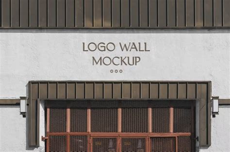 Free Logo On Wall Mockup Psd Psfreebies