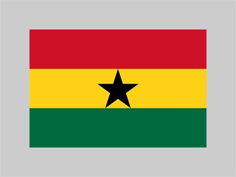 Ghana flag, official colors and proportion. Vector illustration ...