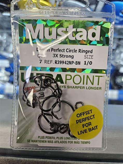 Mustad Ringed Demon Cicle Hook Offset 3X Strong