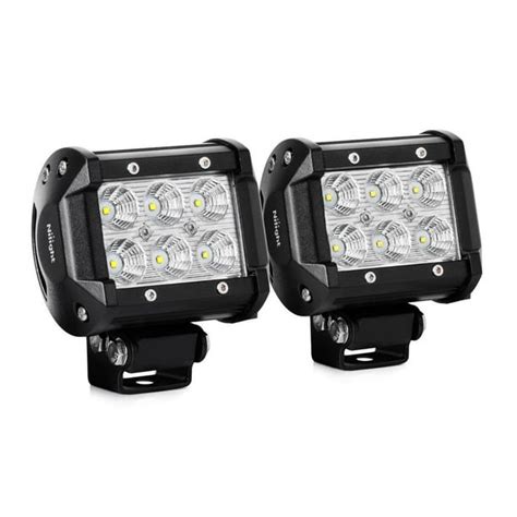 Nilight 2pcs 4 Inch 1260lm 18w Flood Led Light Bar Led Pods 2 Years