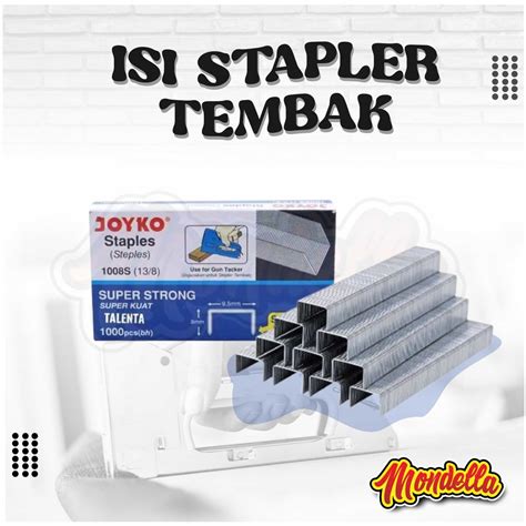 Jual Isi Stapler Tembak Isi Staples Gun Tacker Joyko Ukuran 13 8 Isi