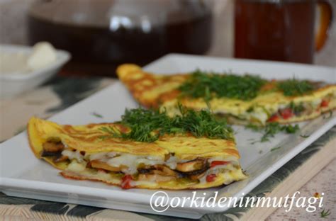 Mantarlı Kaşarlı Omlet Tarifi