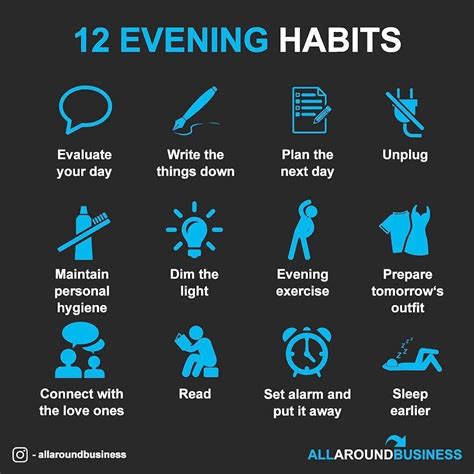 ENTREPRENEURSHIP BUSINESSs Instagram Post 12 Evening Habits