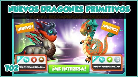 Nuevos Dragones Primitivos Mand Bula Roja Y V Bora Naranja Dragon