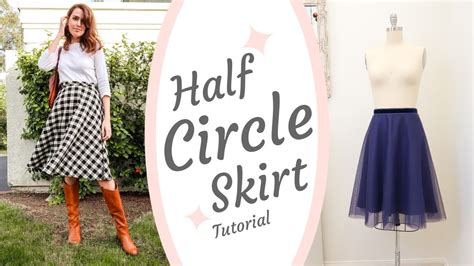 Diy Half Circle Skirt Sewing Tutorial Fully Lined Invisible Zipper