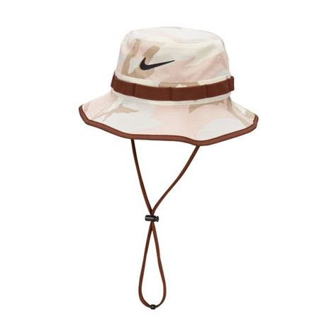 Nike Bucket Hat Dri Fit Apex Camo Coconut Milk Brown Black