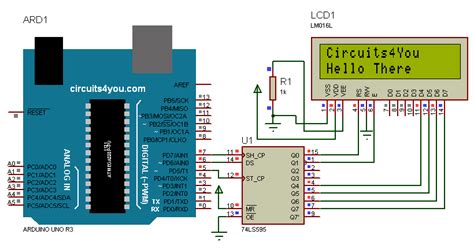 Three Wire LCD Interface with Arduino | Circuits4you.com