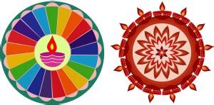 SUDARSHAN STICKER 30 Cm Diwali Special Colourful Decorative Rangoli