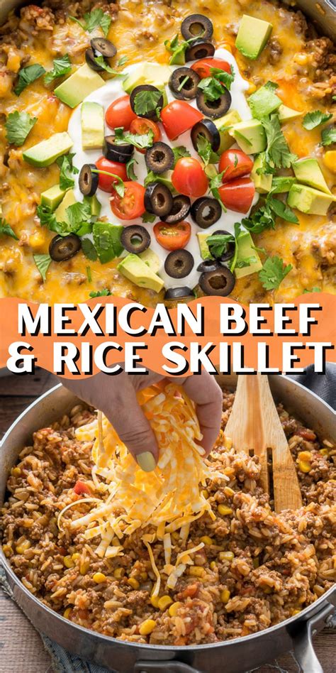 One Skillet Mexican Beef And Rice I Wash You Dry