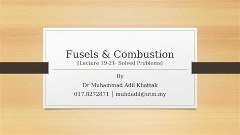 Pptx Lecture Fuels And Combustion Solved Problems Dokumen Tips