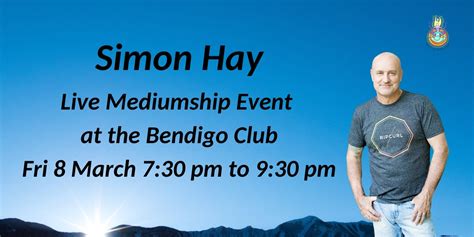 Aussie Medium Simon Hay At The Bendigo Club