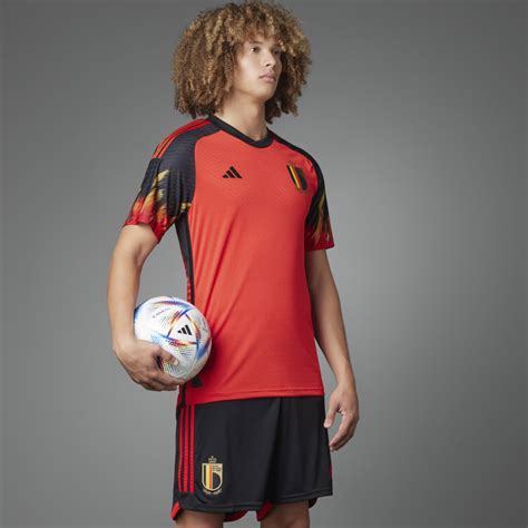 adidas Men's Soccer Belgium 22 Home Authentic Jersey - Red adidas US