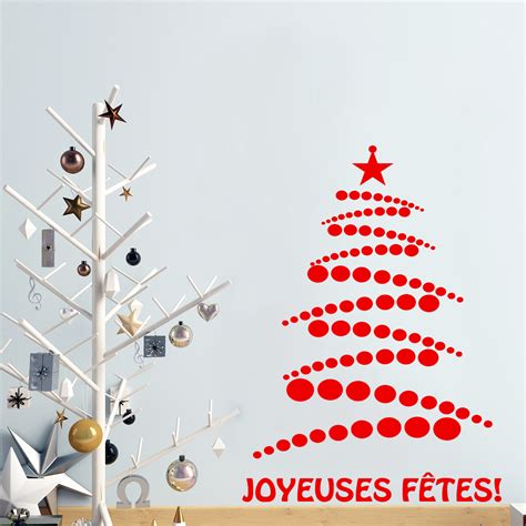 Sticker Noël joyeuse fêtes et son joli sapin Stickers STICKERS FÊTES