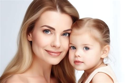 Premium Ai Image Portrait Of An Attractive Young Mother And Her