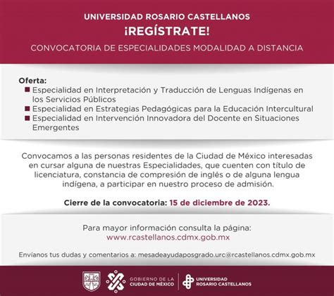 Convocatoria Rosario Castellanos 2024 Registro Y Requisitos Para