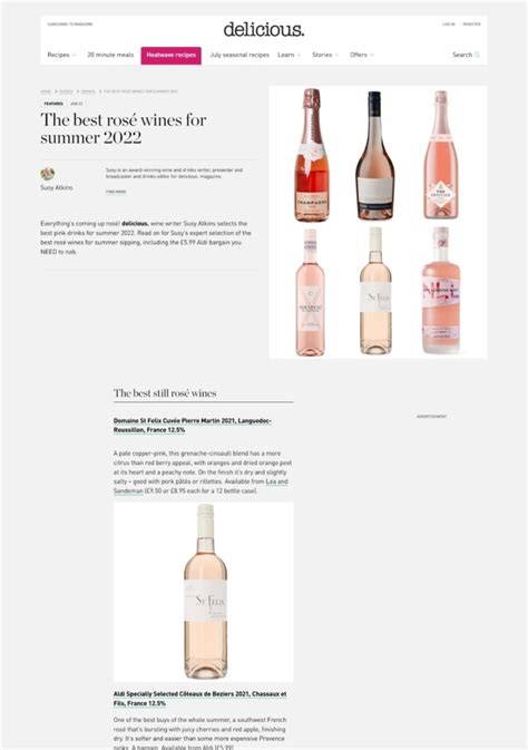 Delicious Magazine Best Rosé Wines for Summer 2022 Maison Mirabeau