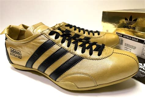 デッド ドイツ製 レア 新品 限定 03年adidas Azteca Gold アディダス 2024 アステカ ゴールド カンガルーレザー 金