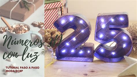 CÓMO HACER NÚMEROS EN 3D CON LUCES LED TUTORIAL HOME DECOR MUY FÁCIL