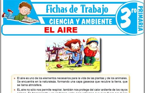 El Aire Para Tercero De Primaria Fichas De Trabajo