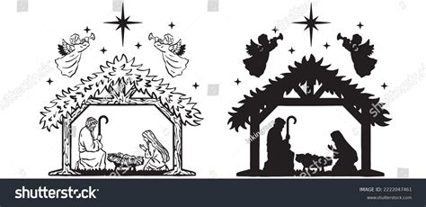 257 Black White Religious Christmas Clip Art Royalty-Free Images, Stock ...